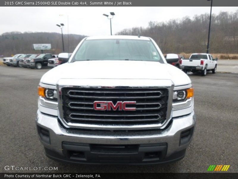 Summit White / Jet Black 2015 GMC Sierra 2500HD SLE Double Cab 4x4