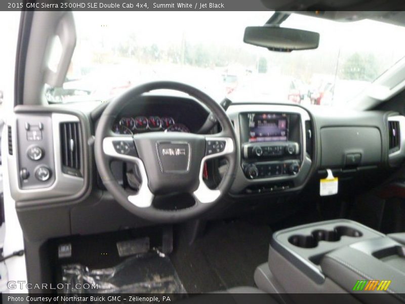 Summit White / Jet Black 2015 GMC Sierra 2500HD SLE Double Cab 4x4