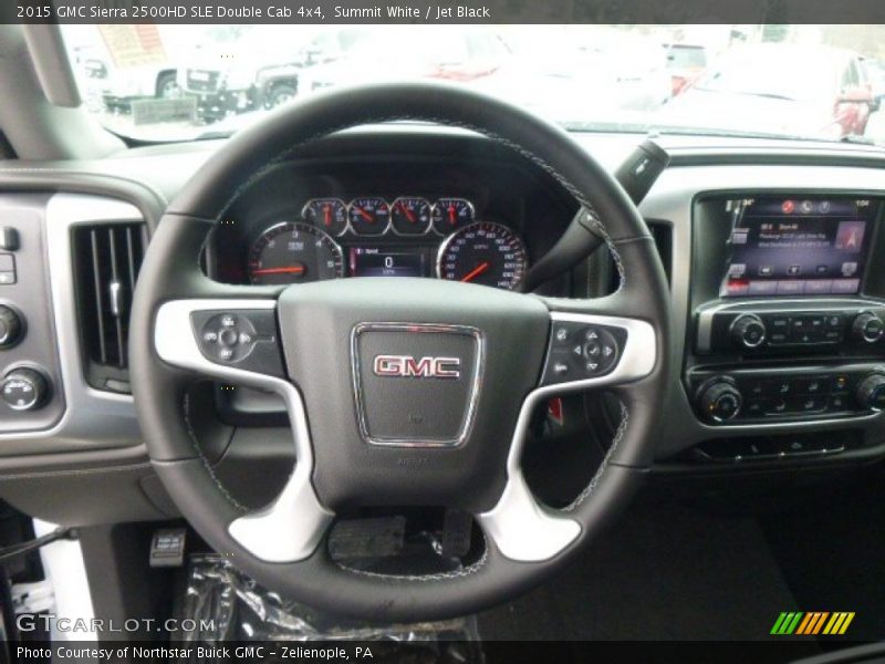 Summit White / Jet Black 2015 GMC Sierra 2500HD SLE Double Cab 4x4