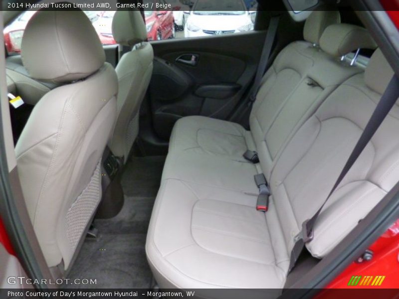 Garnet Red / Beige 2014 Hyundai Tucson Limited AWD