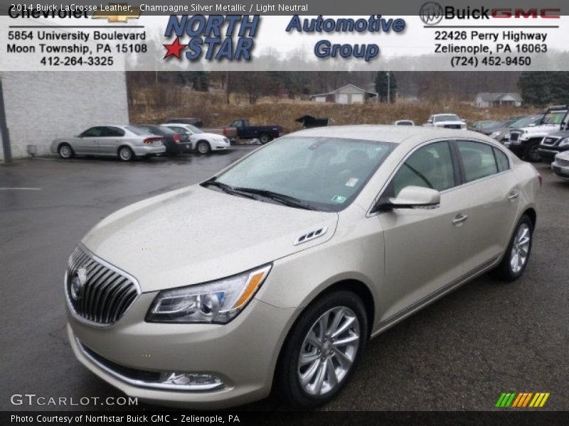 Champagne Silver Metallic / Light Neutral 2014 Buick LaCrosse Leather