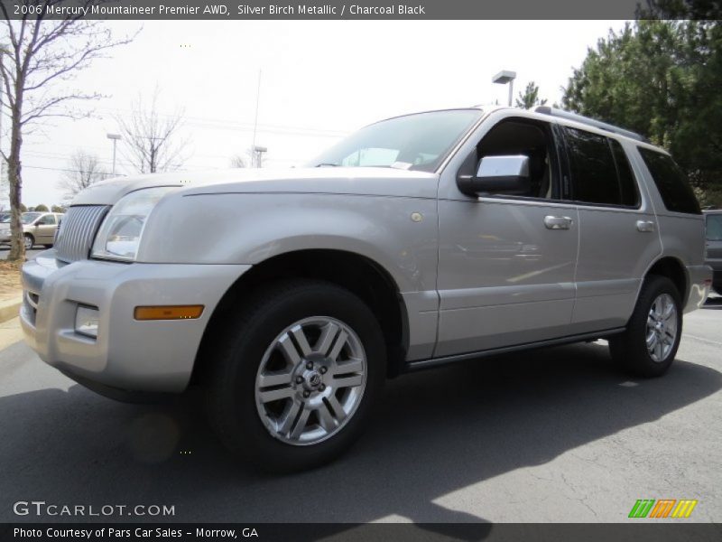Silver Birch Metallic / Charcoal Black 2006 Mercury Mountaineer Premier AWD