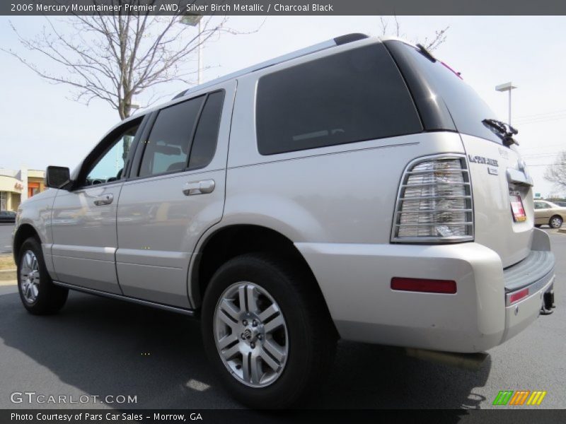 Silver Birch Metallic / Charcoal Black 2006 Mercury Mountaineer Premier AWD
