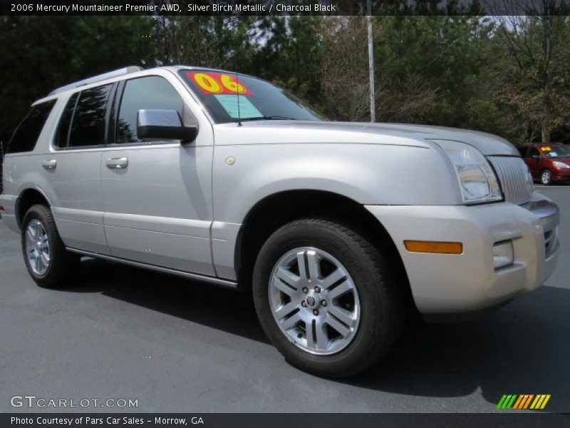 Silver Birch Metallic / Charcoal Black 2006 Mercury Mountaineer Premier AWD
