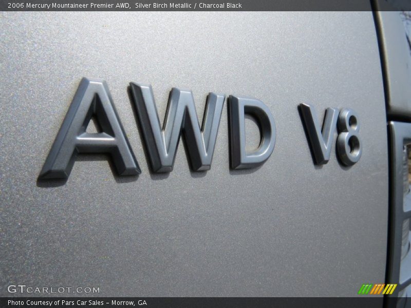 Silver Birch Metallic / Charcoal Black 2006 Mercury Mountaineer Premier AWD