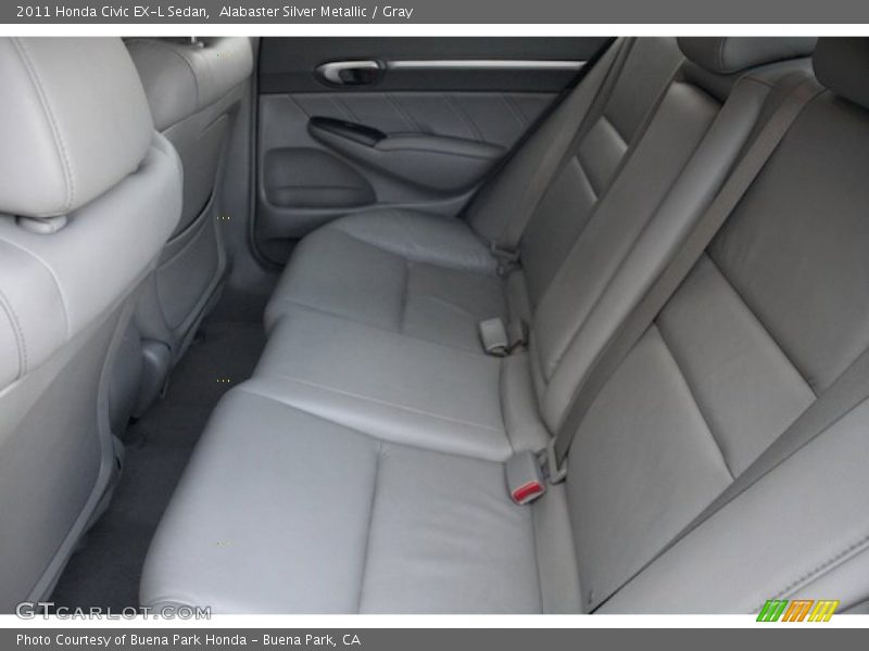Alabaster Silver Metallic / Gray 2011 Honda Civic EX-L Sedan
