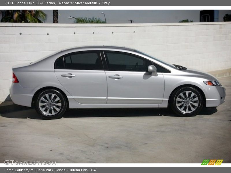 Alabaster Silver Metallic / Gray 2011 Honda Civic EX-L Sedan
