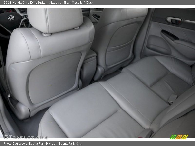 Alabaster Silver Metallic / Gray 2011 Honda Civic EX-L Sedan