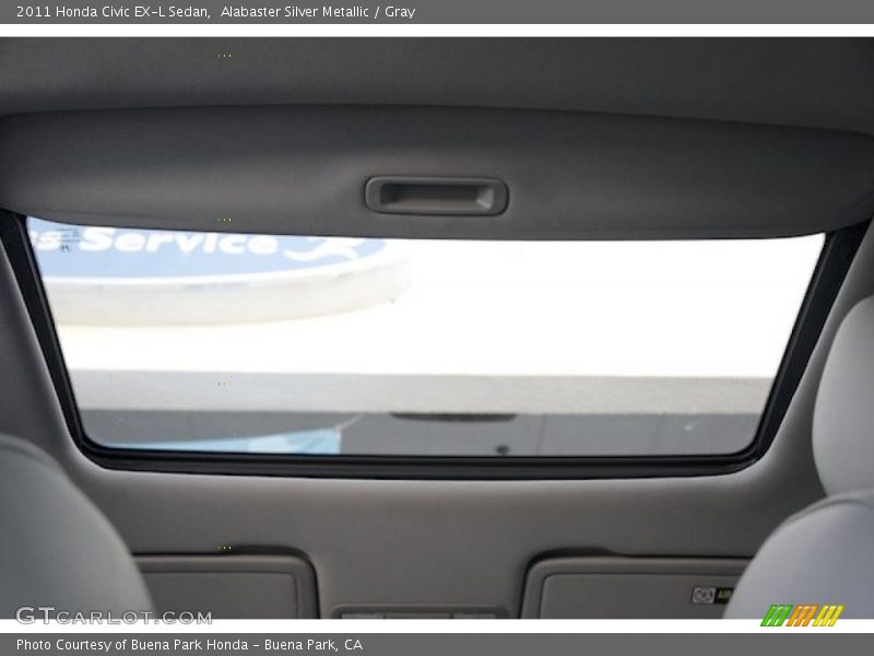 Alabaster Silver Metallic / Gray 2011 Honda Civic EX-L Sedan