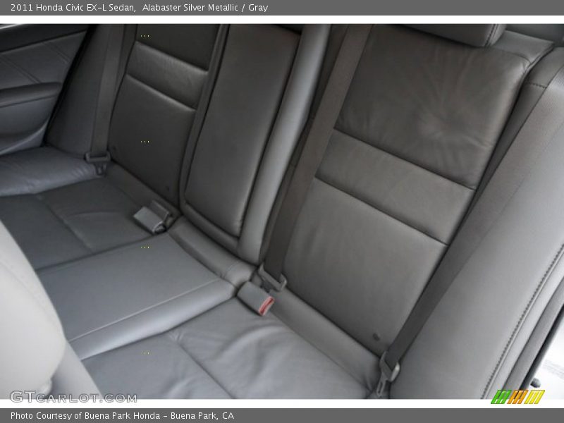 Alabaster Silver Metallic / Gray 2011 Honda Civic EX-L Sedan