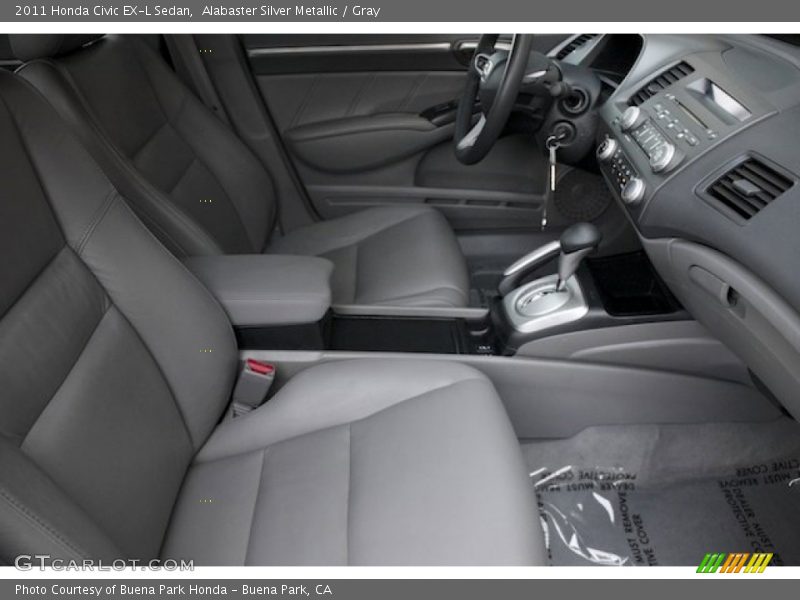 Alabaster Silver Metallic / Gray 2011 Honda Civic EX-L Sedan