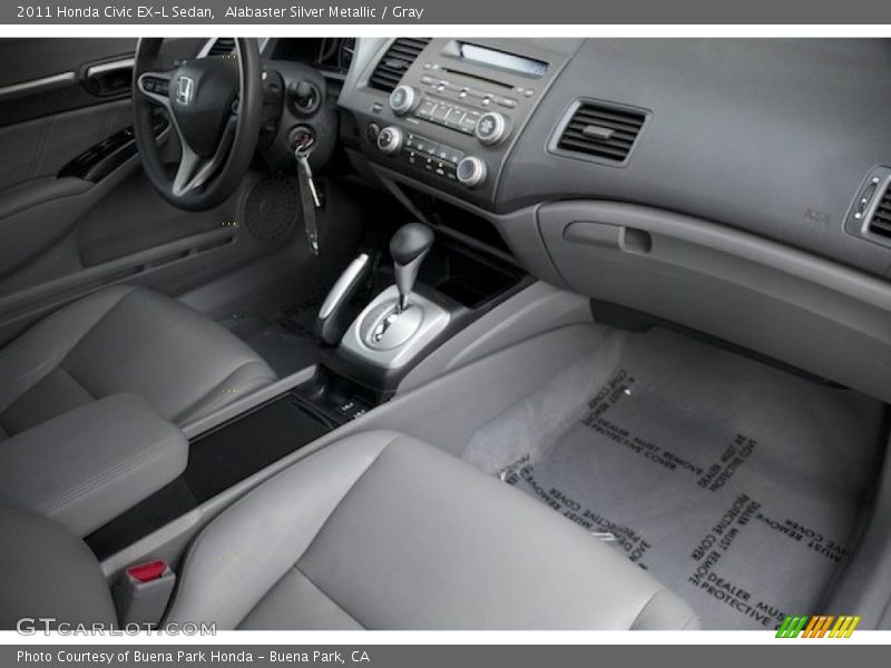 Alabaster Silver Metallic / Gray 2011 Honda Civic EX-L Sedan