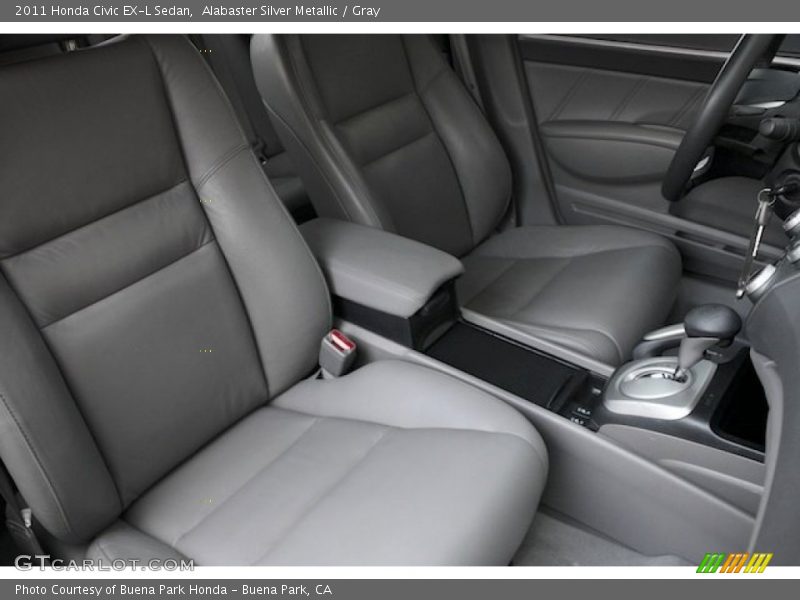 Alabaster Silver Metallic / Gray 2011 Honda Civic EX-L Sedan