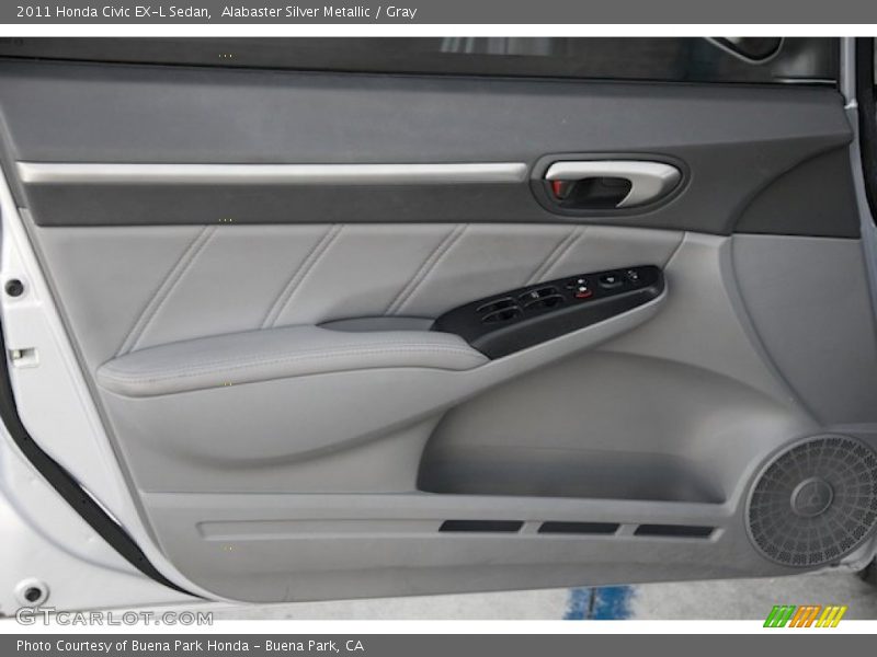 Alabaster Silver Metallic / Gray 2011 Honda Civic EX-L Sedan