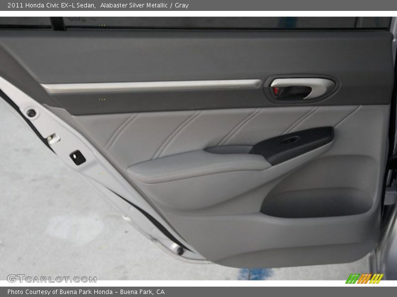 Alabaster Silver Metallic / Gray 2011 Honda Civic EX-L Sedan