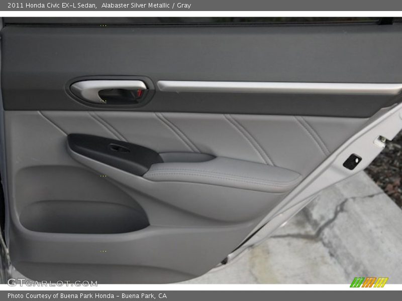 Alabaster Silver Metallic / Gray 2011 Honda Civic EX-L Sedan