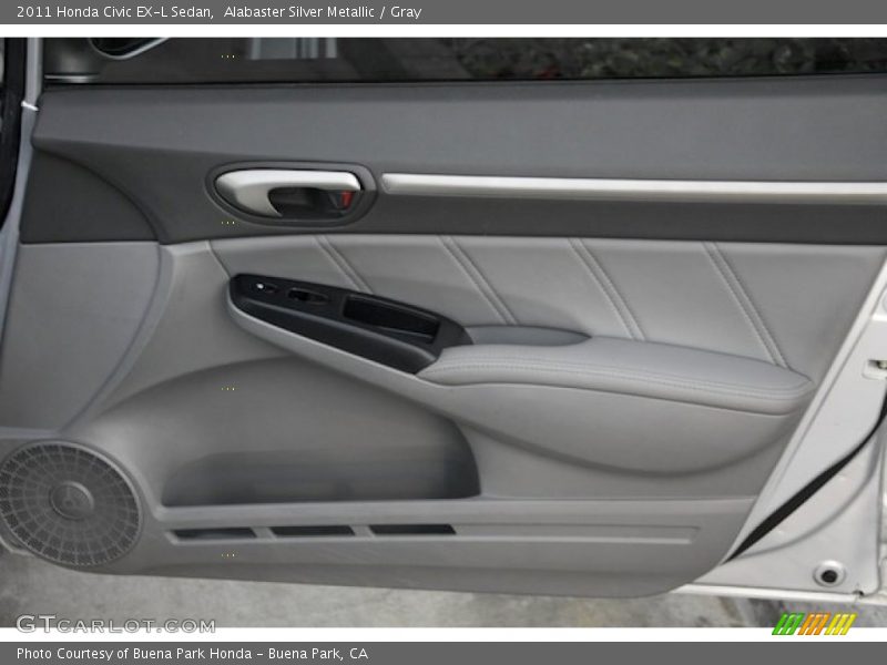 Alabaster Silver Metallic / Gray 2011 Honda Civic EX-L Sedan