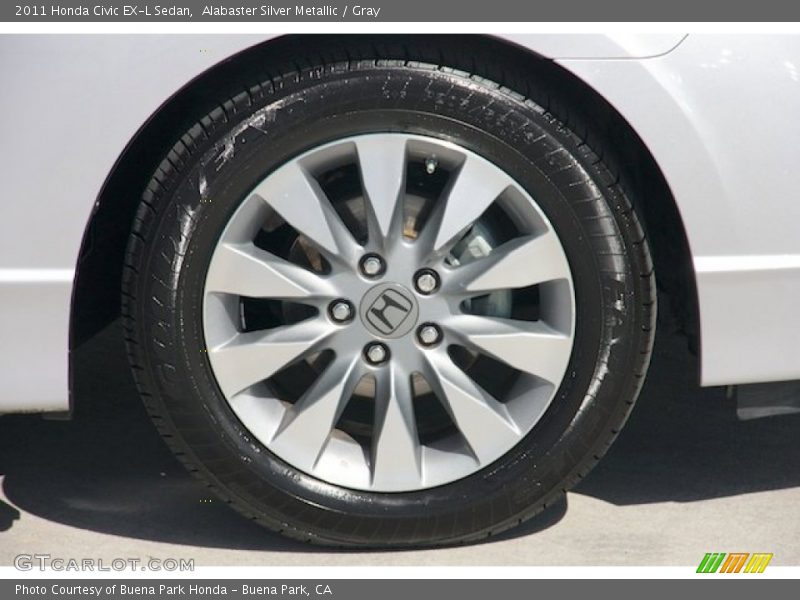 Alabaster Silver Metallic / Gray 2011 Honda Civic EX-L Sedan