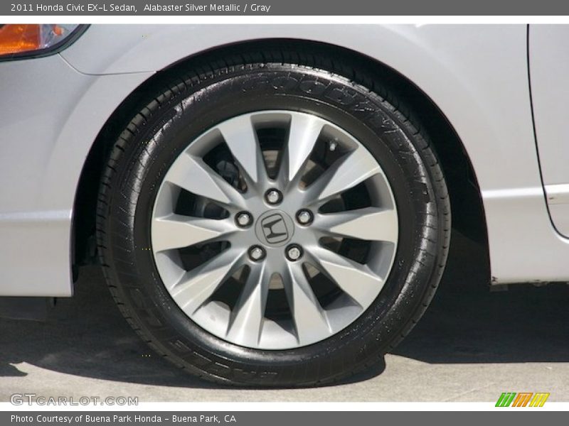Alabaster Silver Metallic / Gray 2011 Honda Civic EX-L Sedan