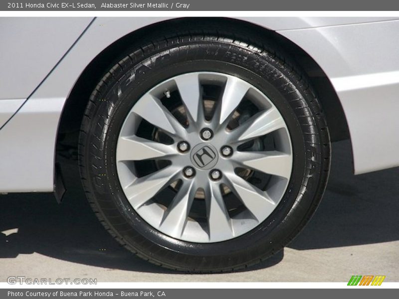 Alabaster Silver Metallic / Gray 2011 Honda Civic EX-L Sedan
