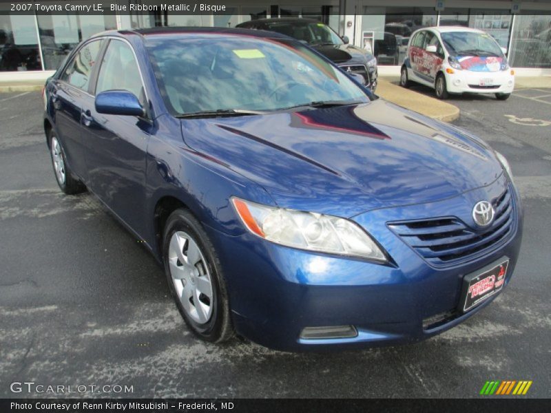 Blue Ribbon Metallic / Bisque 2007 Toyota Camry LE
