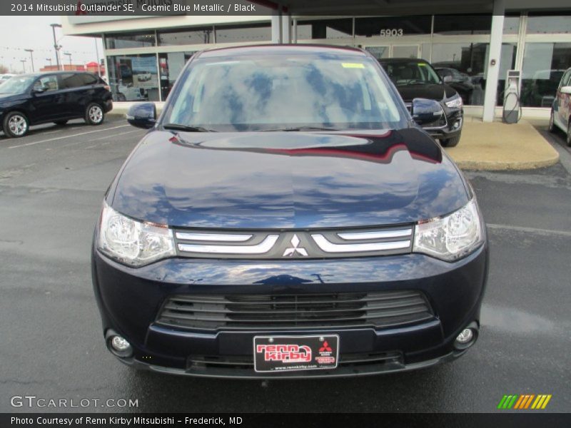 Cosmic Blue Metallic / Black 2014 Mitsubishi Outlander SE