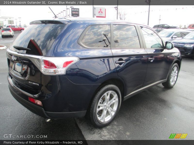 Cosmic Blue Metallic / Black 2014 Mitsubishi Outlander SE
