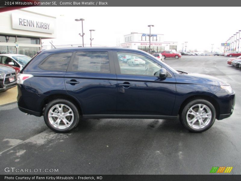 Cosmic Blue Metallic / Black 2014 Mitsubishi Outlander SE