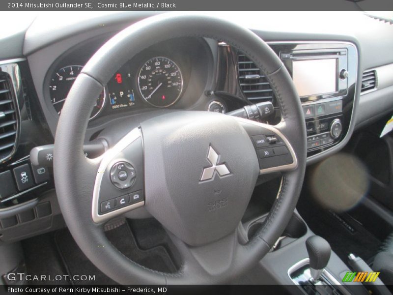 Cosmic Blue Metallic / Black 2014 Mitsubishi Outlander SE