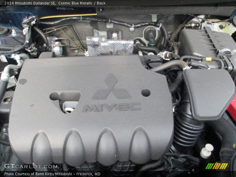 Cosmic Blue Metallic / Black 2014 Mitsubishi Outlander SE