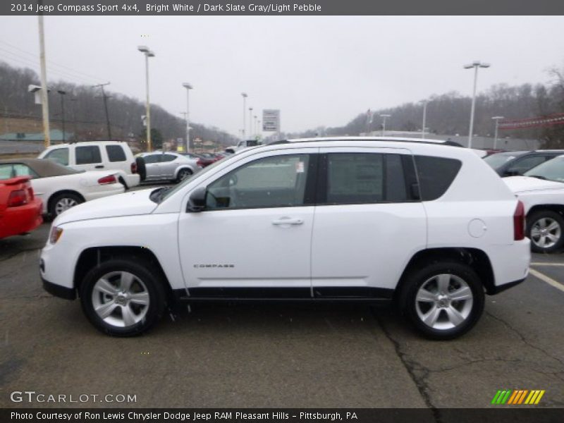Bright White / Dark Slate Gray/Light Pebble 2014 Jeep Compass Sport 4x4