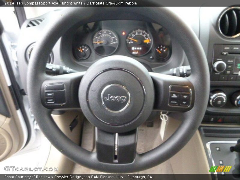 Bright White / Dark Slate Gray/Light Pebble 2014 Jeep Compass Sport 4x4