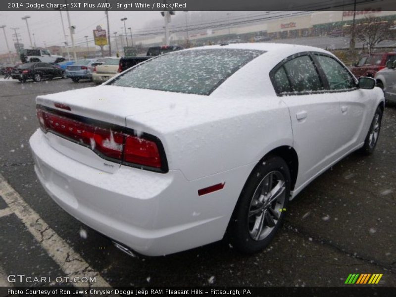Bright White / Black/Red 2014 Dodge Charger SXT Plus AWD