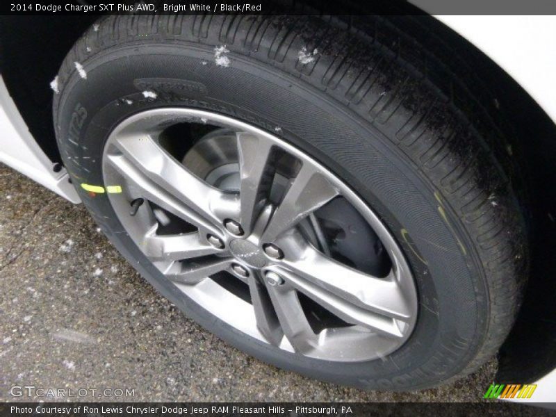 Bright White / Black/Red 2014 Dodge Charger SXT Plus AWD