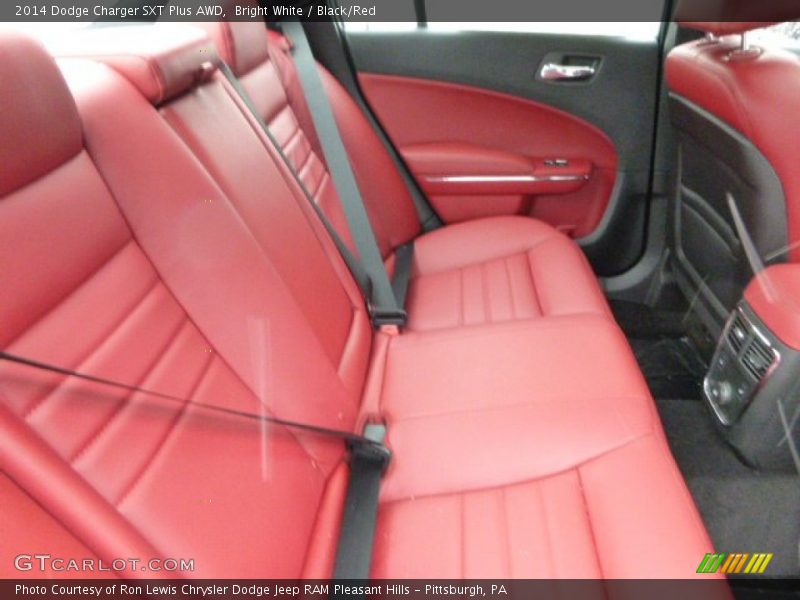 Bright White / Black/Red 2014 Dodge Charger SXT Plus AWD