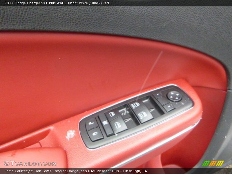 Bright White / Black/Red 2014 Dodge Charger SXT Plus AWD