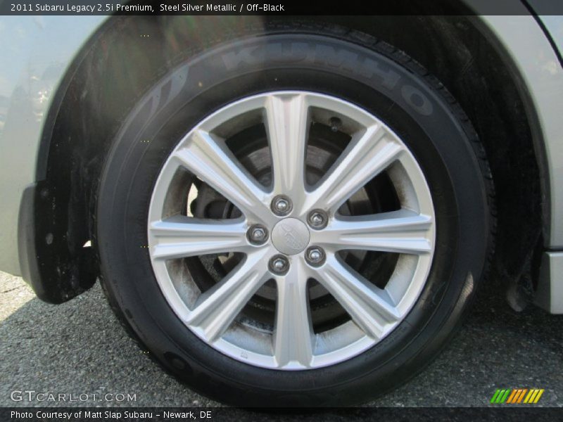 Steel Silver Metallic / Off-Black 2011 Subaru Legacy 2.5i Premium