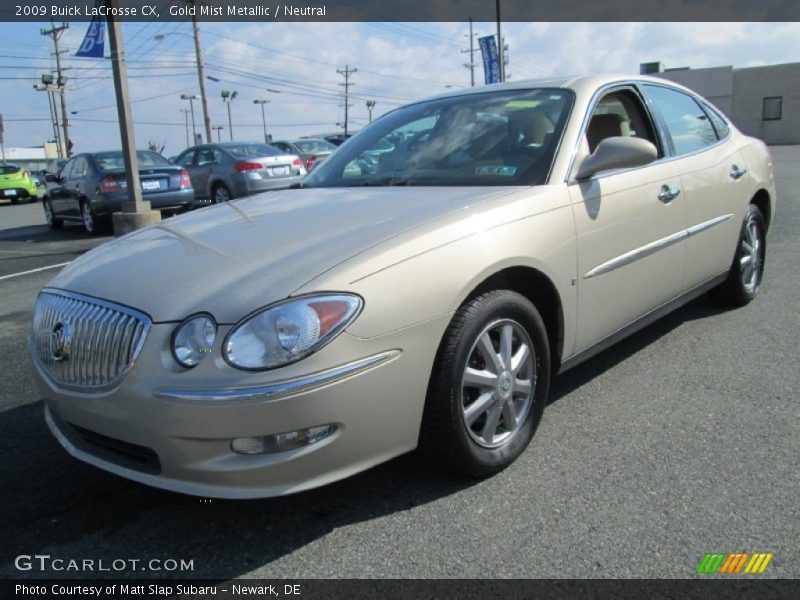 Gold Mist Metallic / Neutral 2009 Buick LaCrosse CX