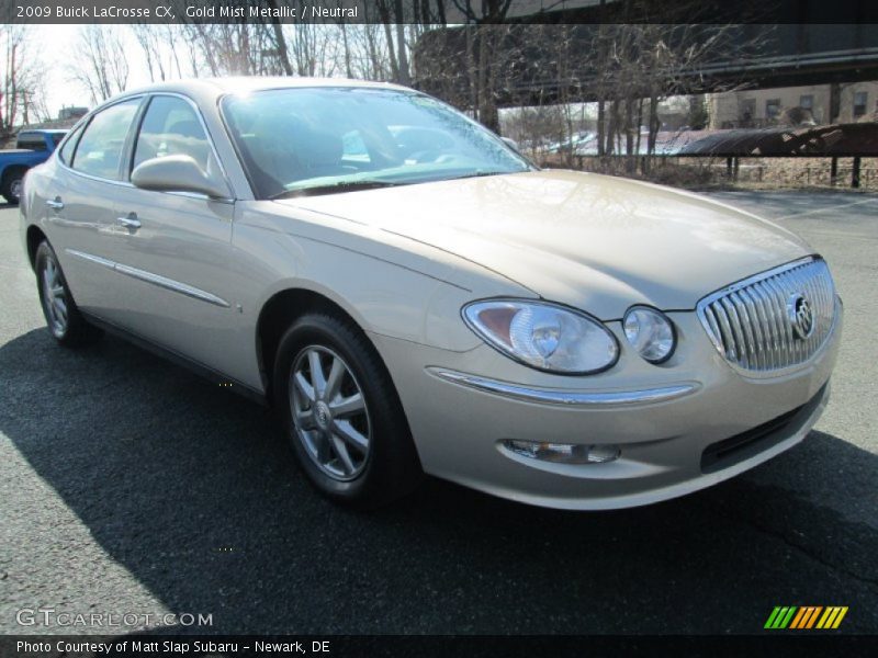 Gold Mist Metallic / Neutral 2009 Buick LaCrosse CX