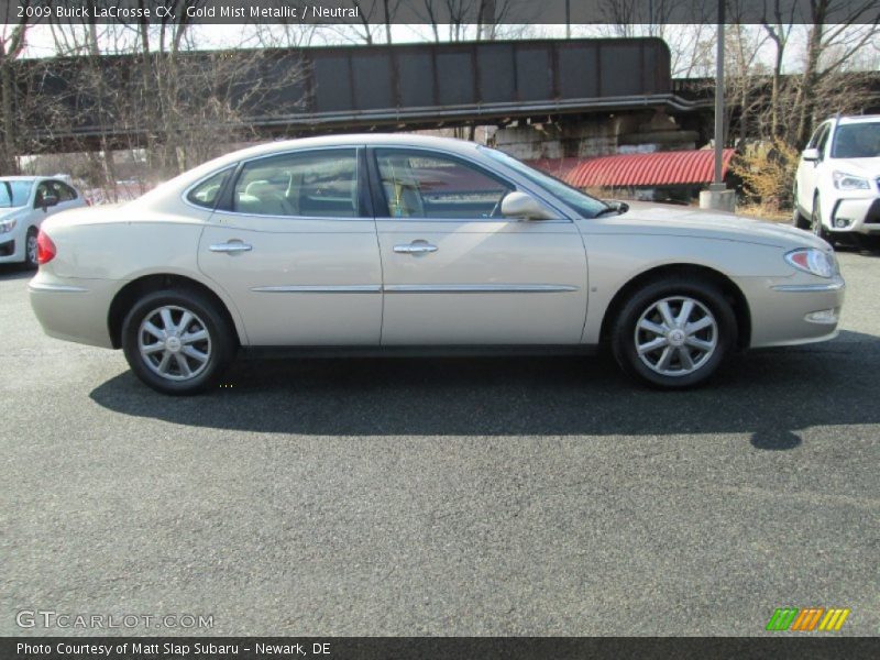 Gold Mist Metallic / Neutral 2009 Buick LaCrosse CX
