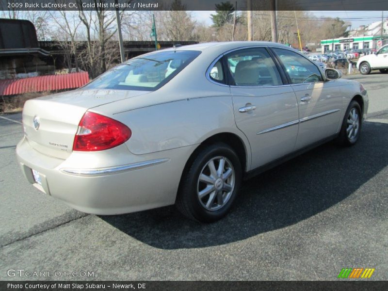 Gold Mist Metallic / Neutral 2009 Buick LaCrosse CX