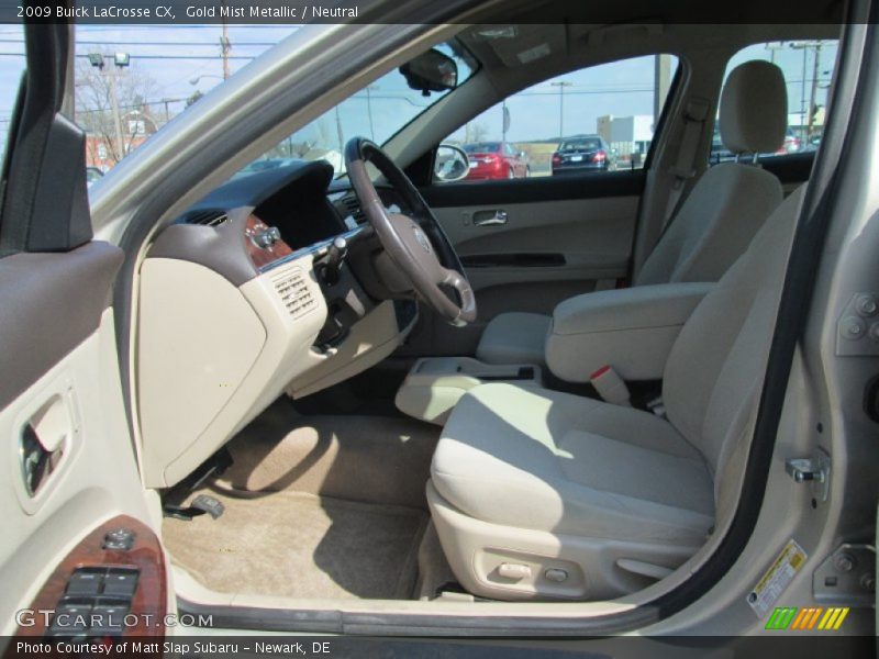 Gold Mist Metallic / Neutral 2009 Buick LaCrosse CX