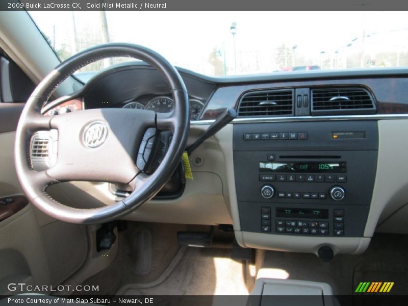 Gold Mist Metallic / Neutral 2009 Buick LaCrosse CX