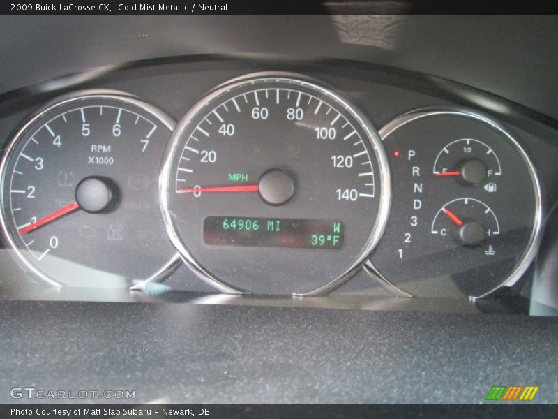 Gold Mist Metallic / Neutral 2009 Buick LaCrosse CX