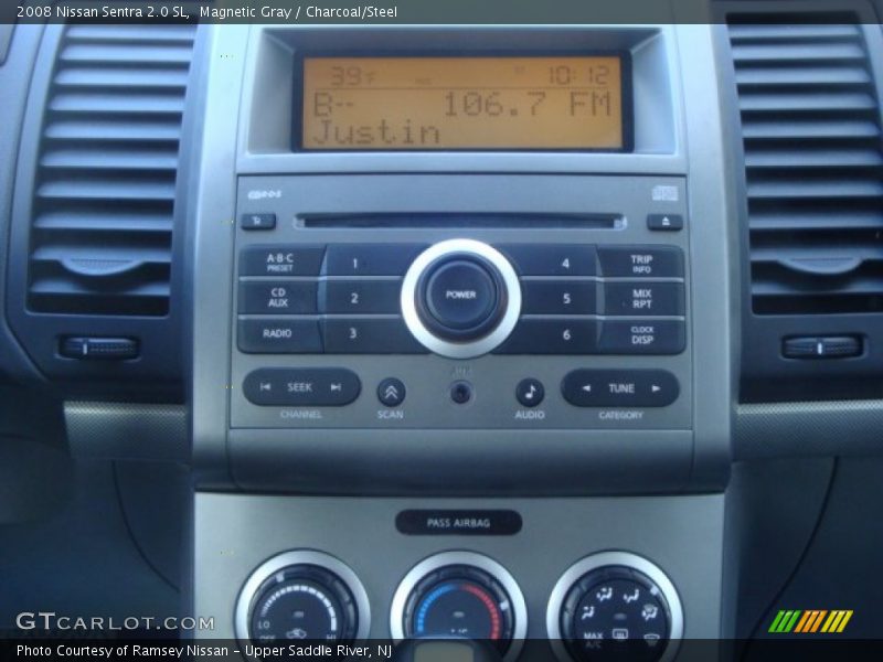Magnetic Gray / Charcoal/Steel 2008 Nissan Sentra 2.0 SL