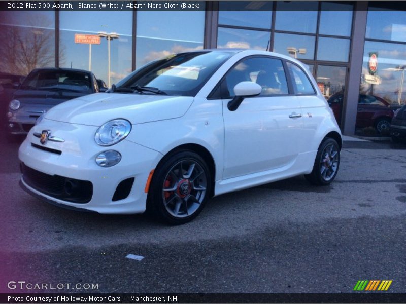 Bianco (White) / Abarth Nero Cloth (Black) 2012 Fiat 500 Abarth