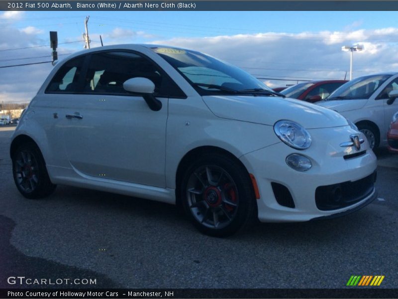 Bianco (White) / Abarth Nero Cloth (Black) 2012 Fiat 500 Abarth
