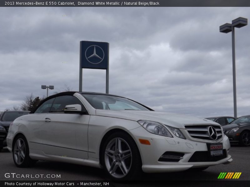 Diamond White Metallic / Natural Beige/Black 2013 Mercedes-Benz E 550 Cabriolet