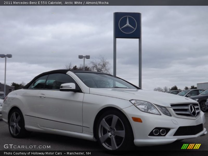 Arctic White / Almond/Mocha 2011 Mercedes-Benz E 550 Cabriolet
