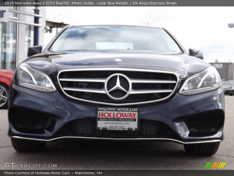 Lunar Blue Metallic / Silk Beige/Espresso Brown 2014 Mercedes-Benz E E250 BlueTEC 4Matic Sedan